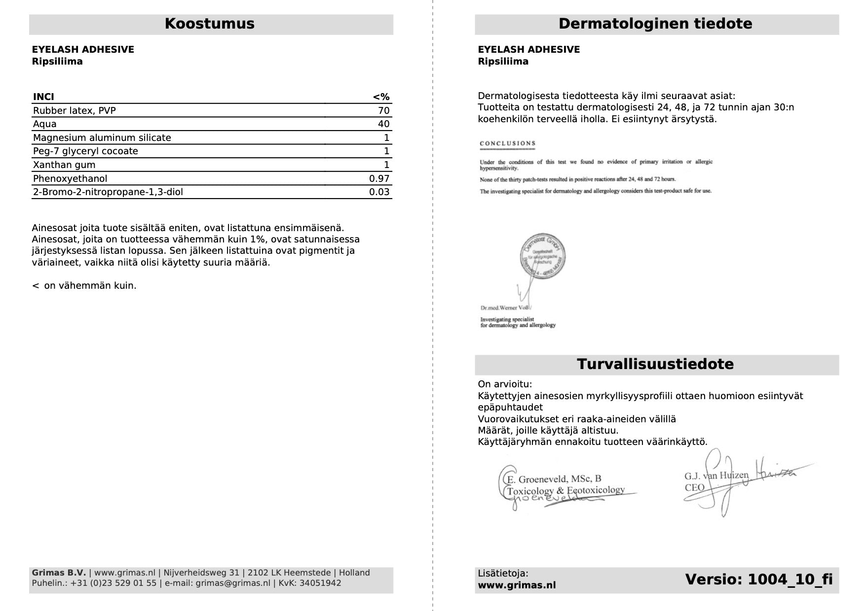 GRIMAS Lateksipohjainen ripsiliima 3,5g