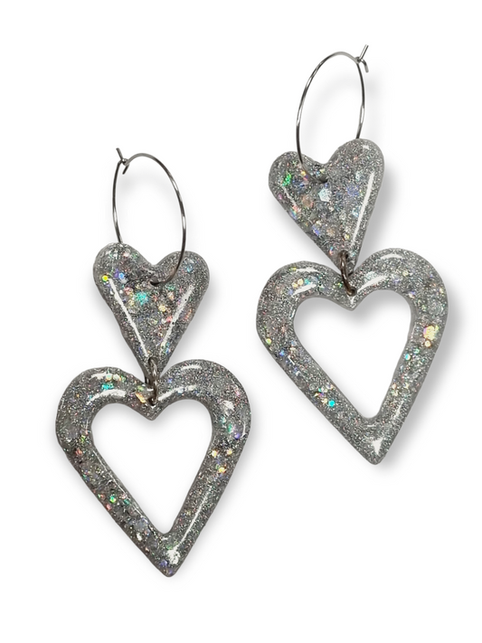 Up The Wazoo korvakorut Sweetheart, silver