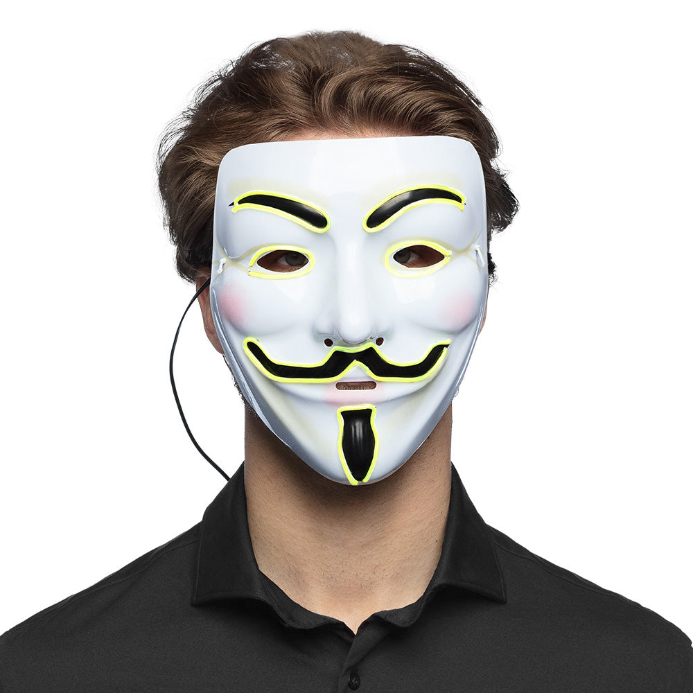 Naamari led-valoilla Anonymous (UV)