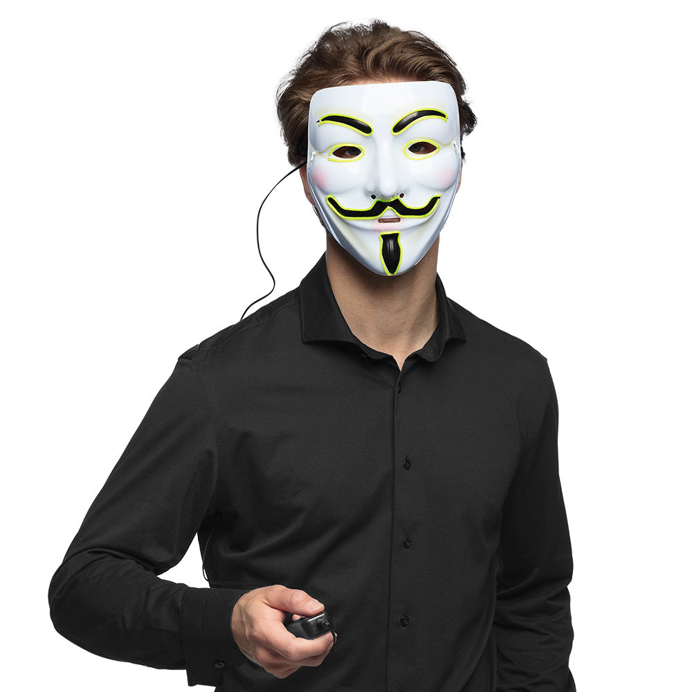 Naamari led-valoilla Anonymous (UV)