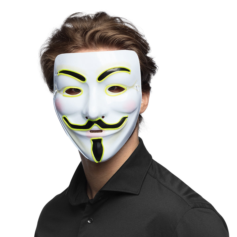 Naamari led-valoilla Anonymous (UV)