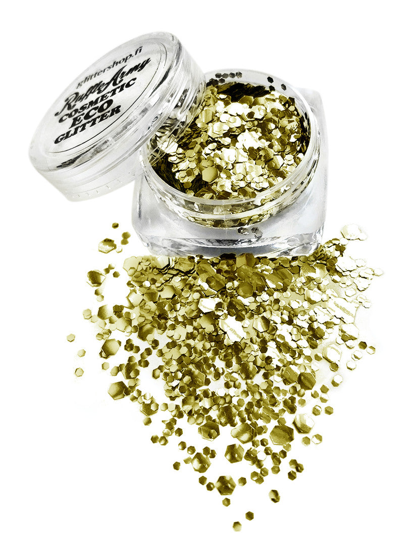 Isokokoiset glitterhiutaleet ja sekoitukset