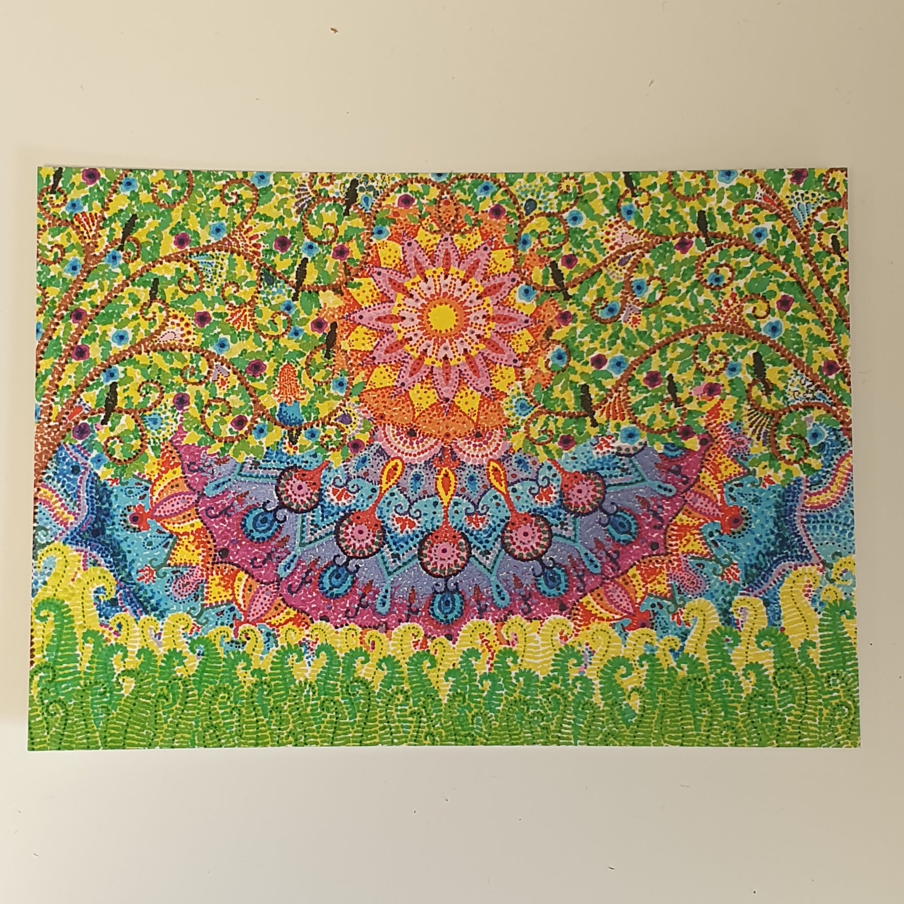 Leinoart kukka-kortti