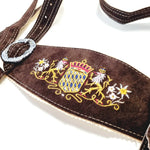 Aidot Oktoberfest Lederhosen nahkaiset henkselit, ruskea