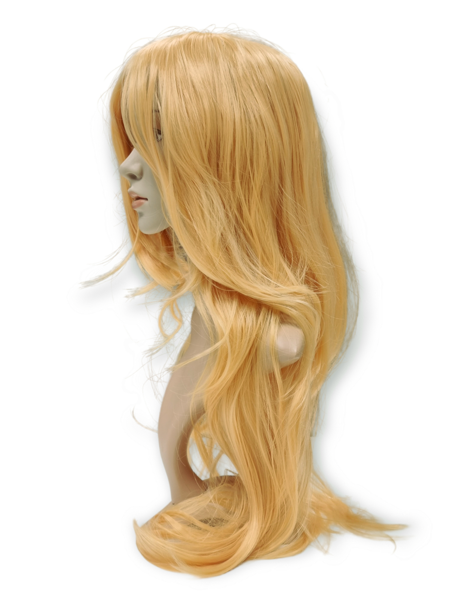 Vesipestävä peruukki, peach blonde extrapitkä