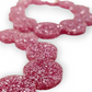 Ruffle Army korvakorut Glitter Bubble Garland, baby pink