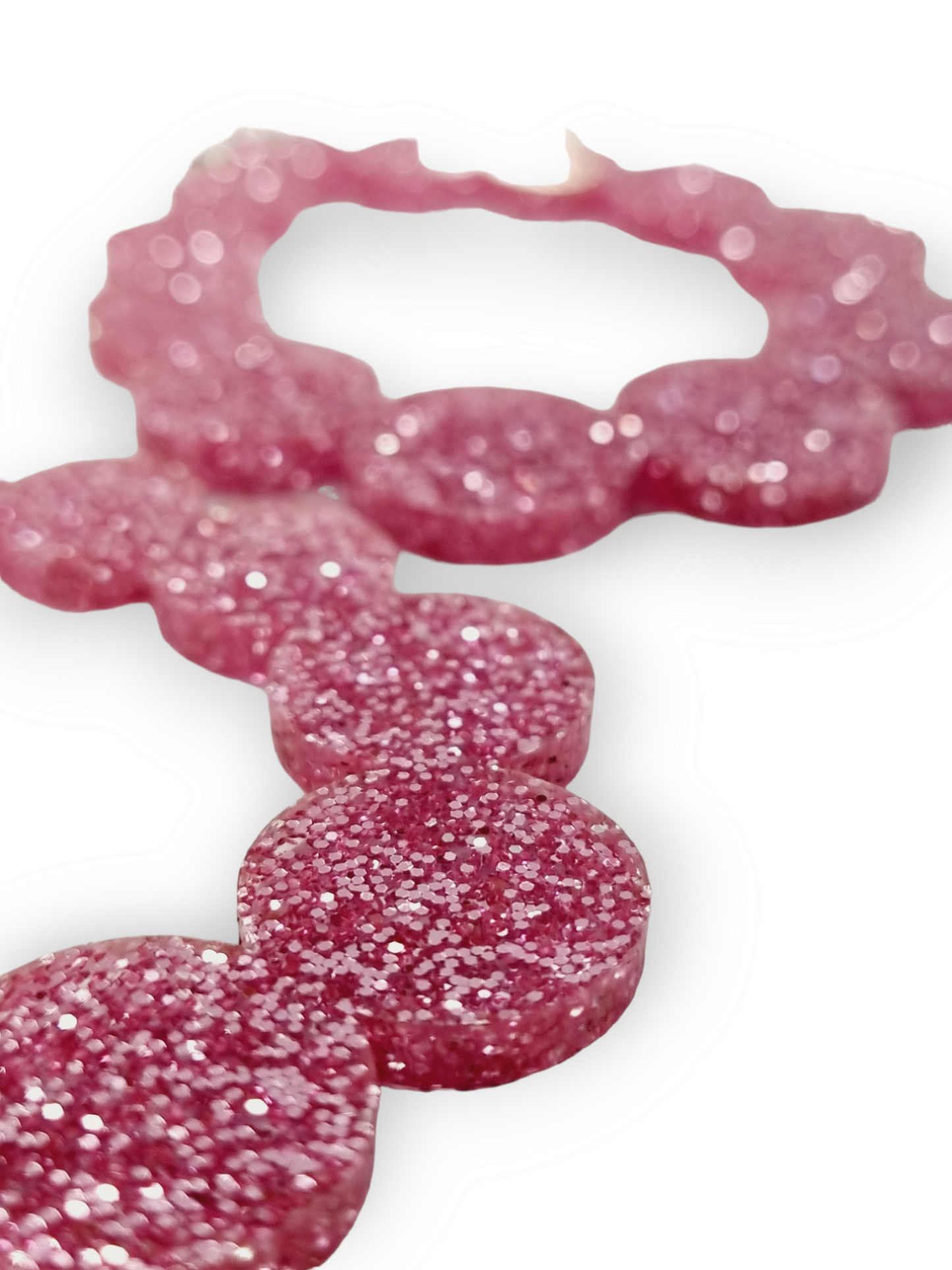 Ruffle Army korvakorut Glitter Bubble Garland, baby pink