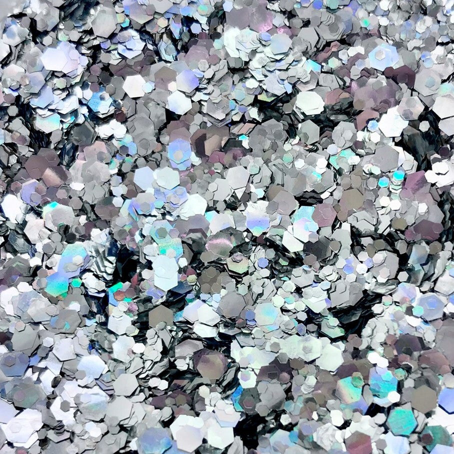 Holographic Silver ECO Glitter Mix