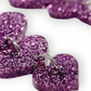 Ruffle Army korvakorut Glitter Heart Garland, purple