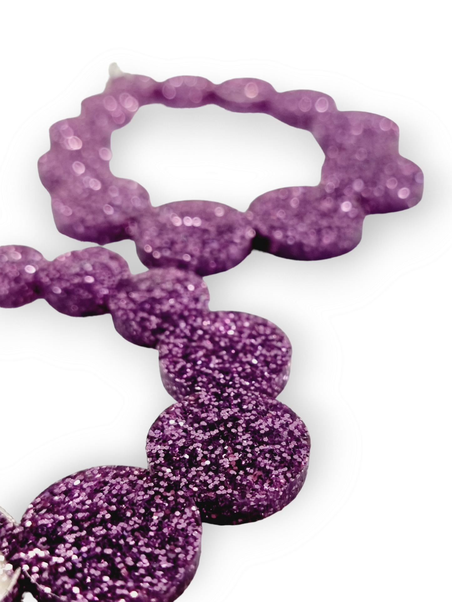 Ruffle Army korvakorut Glitter Bubble Garland, purple
