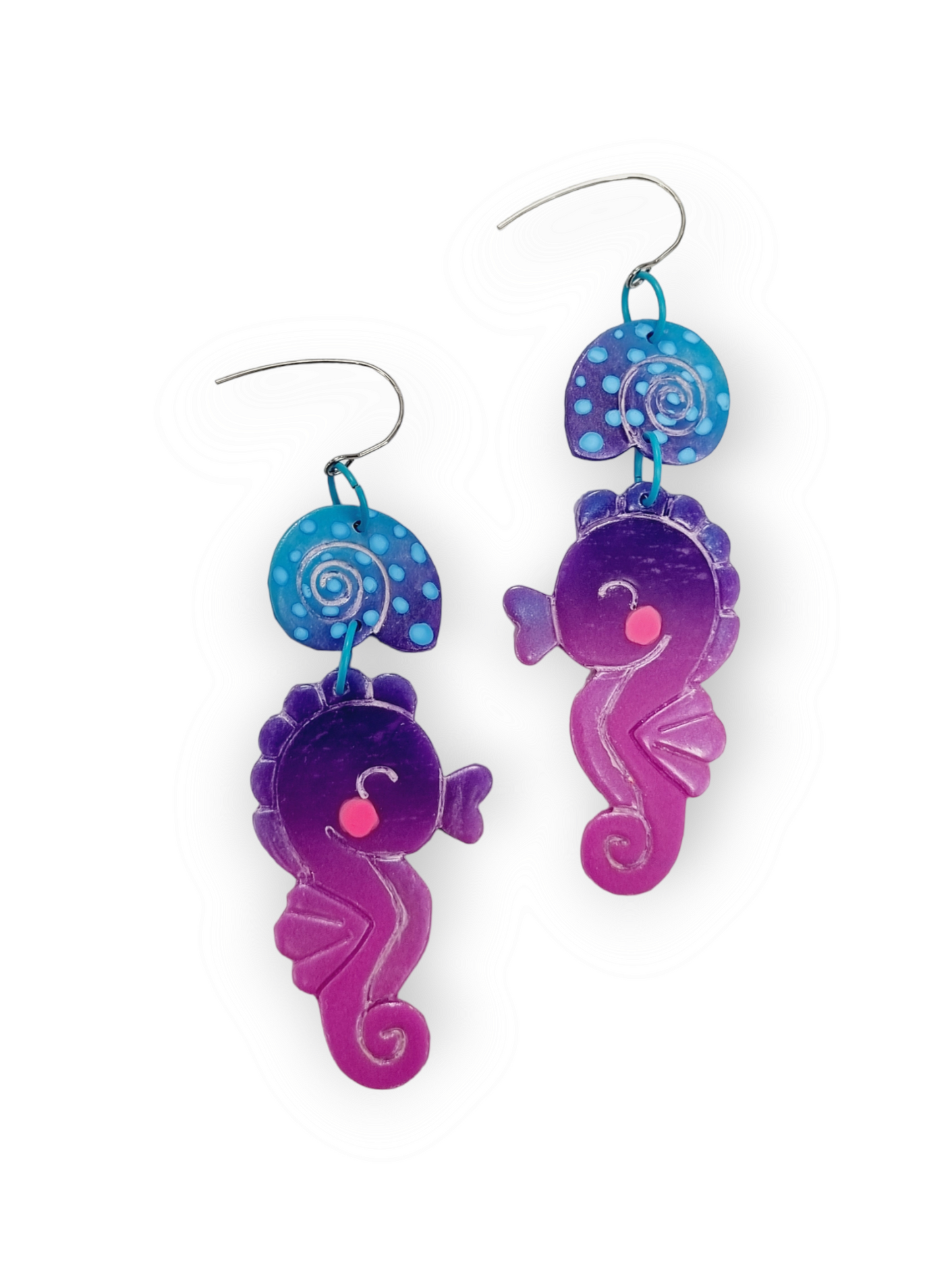 Up The Wazoo korvakorut Cutest Seahorse, purple