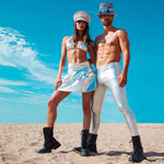 Steampunk paljettisilinteri + gogglesit Sky Blue