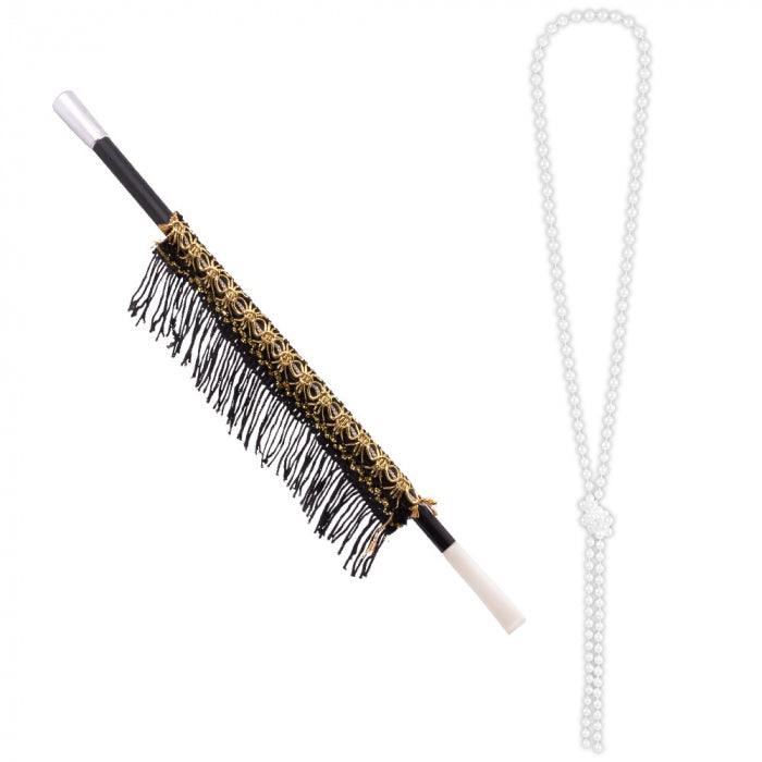 1920-luvun setti Roaring Twenties (helminauha ja holkki)