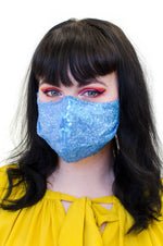 Frida Fiasko paljettimaski Sky Blue