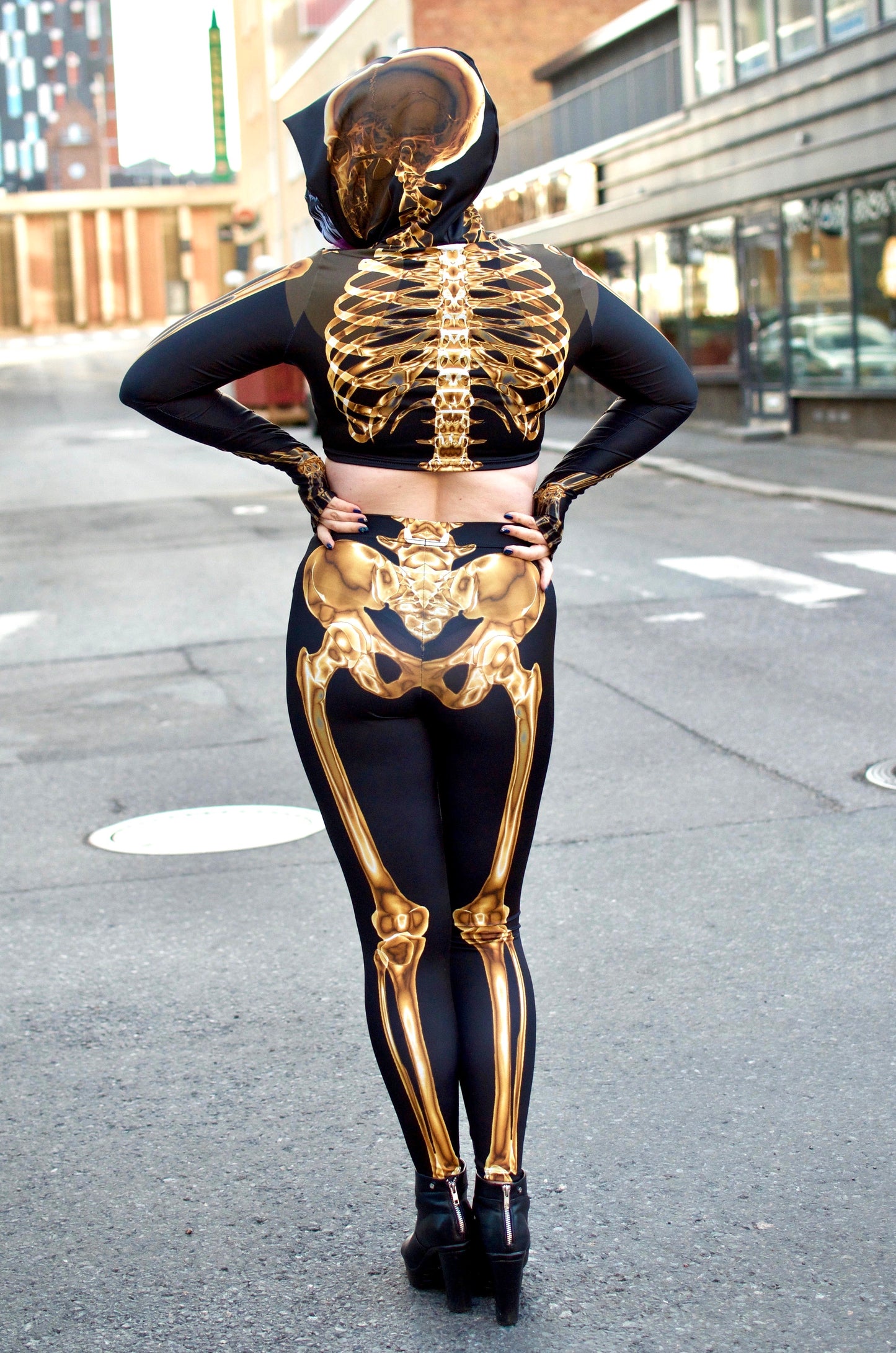 Legginsit Gold Skeleton