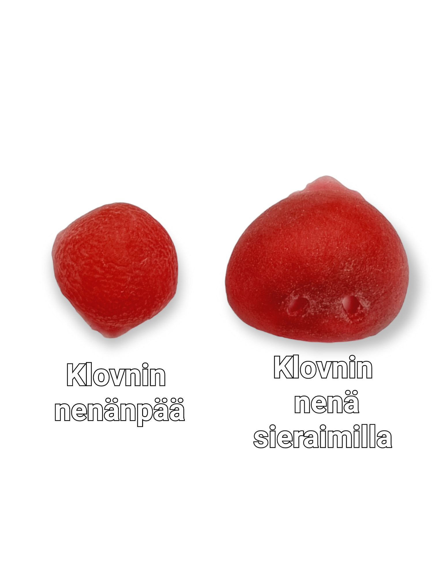 GRIMAS Latexosa Klovnin nenä sieraimilla, pieni