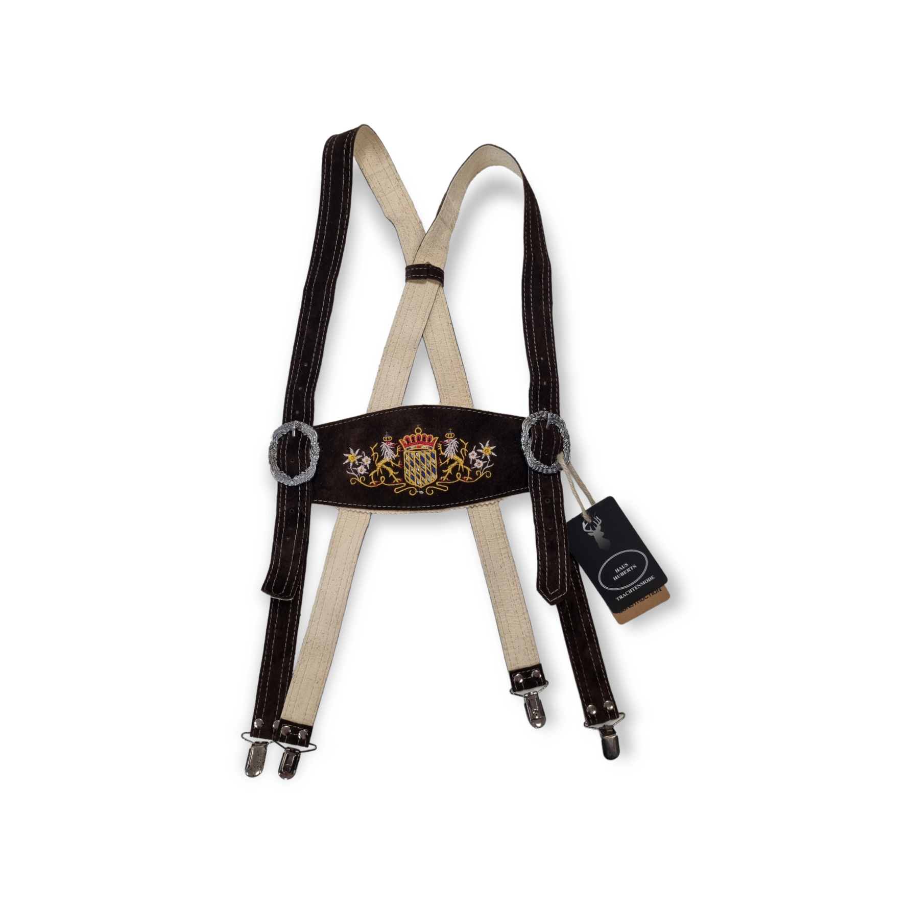 Aidot Oktoberfest Lederhosen nahkaiset henkselit, ruskea