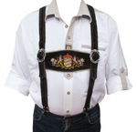 Aidot Oktoberfest Lederhosen nahkaiset henkselit, ruskea