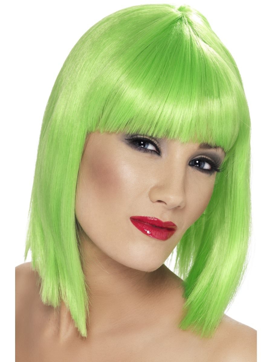 Peruukki Glam, neonvihreä