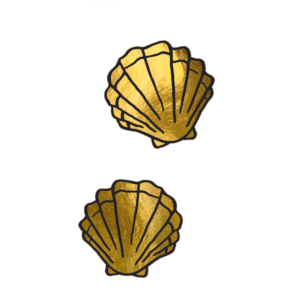Siirtokuvatatuoinnit Gold Shells (2 arkkia)